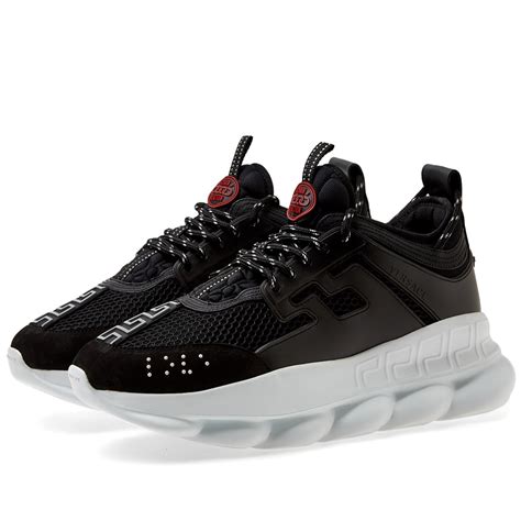 Versace: Black Chain Reaction Sneakers 